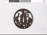 Tsuba with three cranes representing the mythical Mount Hōrai (EAX.10675)