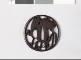 Tsuba with three cranes