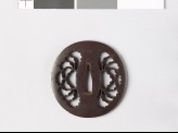 Lenticular tsuba with peony flower (EAX.10694)