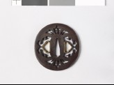 Tsuba with stylized flowers