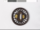 Tsuba with chrysanthemoid florets