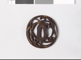 Tsuba with orchids and dewdrops (EAX.10704)