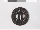 Tsuba with dragons amongst waves and clouds (EAX.10705)