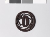 Tsuba with iris plants and dewdrops (EAX.10707)