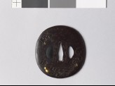 Lenticular tsuba with gourds on a vine (EAX.10728)