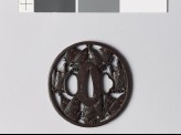 Tsuba with butterflies