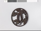 Tsuba with a leafy branch, possibly of paulownia (EAX.10740)