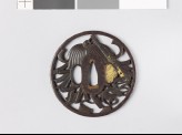 Tsuba with a saihai, or general's baton