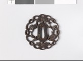Tsuba with butterflies and aster (EAX.10781)