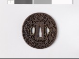 Tsuba with amariō, or rain dragon, amid flowers (EAX.10799)