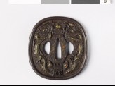 Tsuba with dragons and shishi, or lion dogs (EAX.10819)