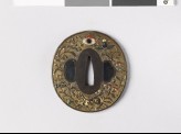 Tsuba with flowers