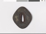 Tsuba with Indian lotuses and four of the Precious Objects (EAX.10845)