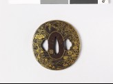 Tsuba with autumn plants and crickets (EAX.10859)