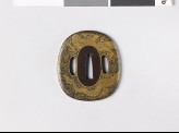 Aori-shaped tsuba with dragon