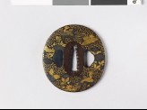 Tsuba with animals and flowers