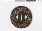 Tsuba with clematis flowers