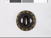 Tsuba with lespedeza foliage and flowers (EAX.10885)