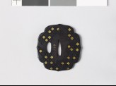 Mokkō-shaped tsuba with karahana, or Chinese flowers (EAX.10892)