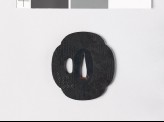 Mokkō-shaped tsuba with punched decoration