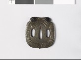 Tsuba with toad, gourd bottle, and bag