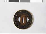 Tsuba with scrolls and fūchō, or birds or paradise (EAX.10906)