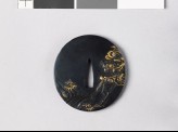 Tsuba depicting Gentoku on horseback