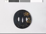 Tsuba depicting the Chinese hero Chao Yün with A Tou