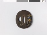 Tsuba depicting Shōki and a demon (EAX.10935)