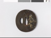 Tsuba depicting Kanzan and Jittoku