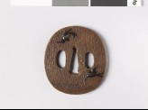 Tsuba with flying swallows