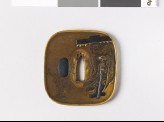 Tsuba depicting Shōki and a demon (EAX.10953)