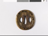 Tsuba with wood grain decoration (EAX.10965)