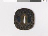 Tsuba with scrolling stems