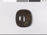 Tsuba depicting three Chinese men (EAX.10977)