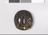 Tsuba depicting three of the Six Poets (EAX.10993)