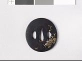 Tsuba with three egrets in a stream (EAX.10998)