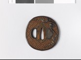 Tsuba with owl perched on a plum branch (EAX.11037)
