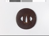 Lenticular tsuba with horses