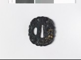 Tsuba depicting a drake and duck by a frozen pool (EAX.11049)