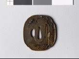 Tsuba with snow-covered tree (EAX.11051)