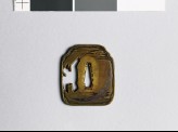 Tsuba with flying cuckoo and crescent moon (EAX.11053)