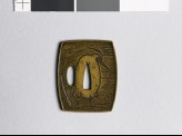 Tsuba with standing egret