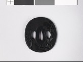 Tsuba with mulberry leaves