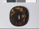 Tsuba with blossoming cherry tree