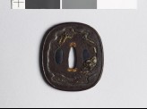 Tsuba with tiger in a landscape