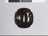 Mokkō-shaped tsuba with swimming duck