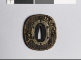 Tsuba with ants, paulownia, and chrysanthemum (EAX.11088)