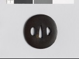 Lenticular tsuba with shippō diaper of interlaced circles