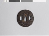 Lenticular tsuba with two dragons (EAX.11107)